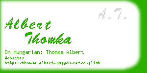 albert thomka business card